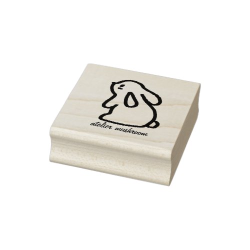 Cute Bunny Rabbit Graphic by Atelier Mushroom Rubber Stamp