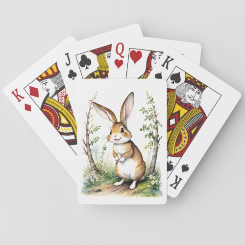 Cute Bunny Rabbit in the Woods Playing Cards