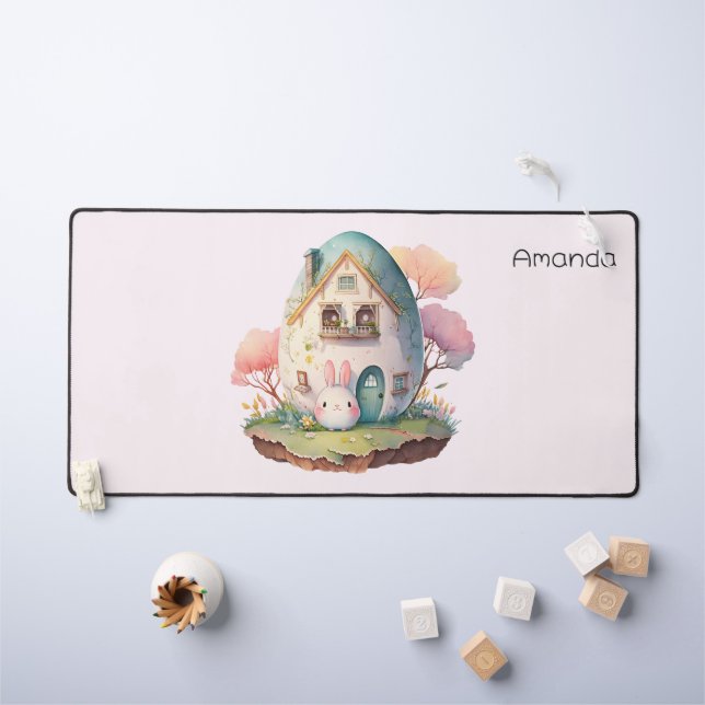 Cute Bunny Rabbit Japanese Kawaii Style Desk Mat (Kids Table)