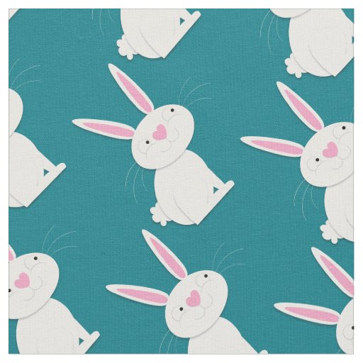 Cute Bunny Rabbit Kids Cartoon Fabric