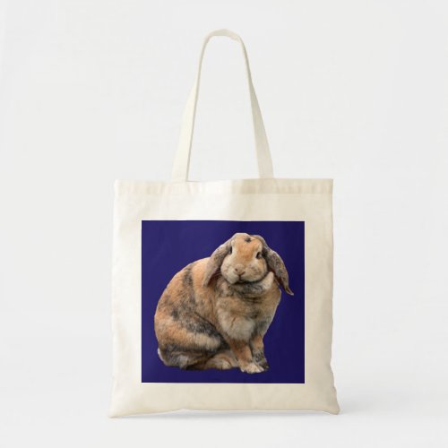 Cute bunny rabbit lop_eared tote bag gift idea