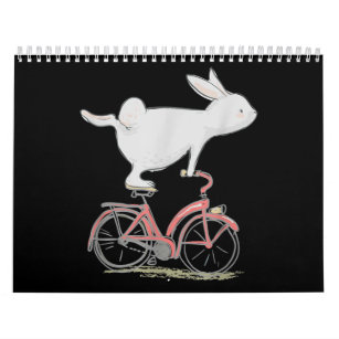 Cute Bunny Rabbit On Bike  Cycling  Bicycle Calendar