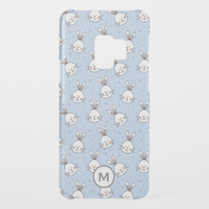 Cute Bunny Rabbit Pattern Blue Personalised Uncommon Samsung Galaxy S9 Case