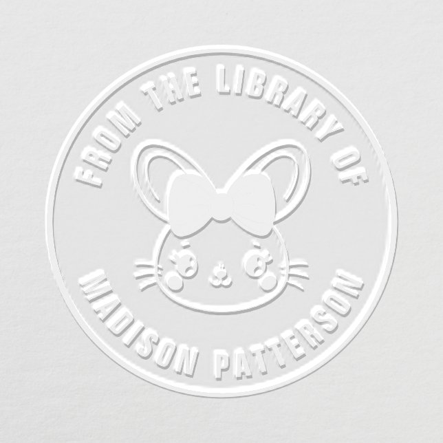 Cute Bunny Rabbit Personalized From The Library Of Embosser (Design)