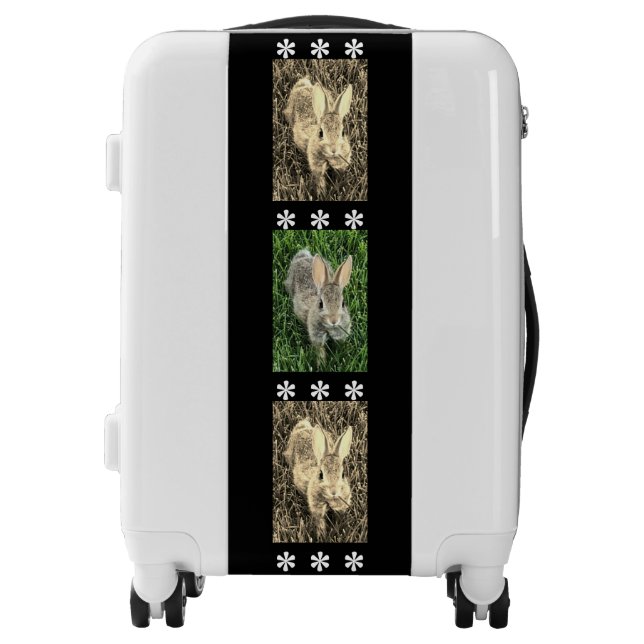 Cute Bunny Rabbit Photo Luggage (Front)