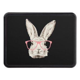 Cute Bunny Rabbit Pink Glasses Funny Hipster Hitch Cover