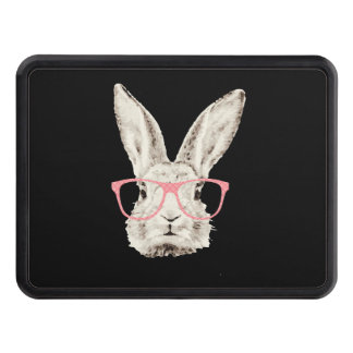 Cute Bunny Rabbit Pink Glasses Funny Hipster Hitch Cover
