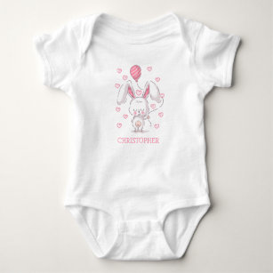 pink rabbit baby clothes
