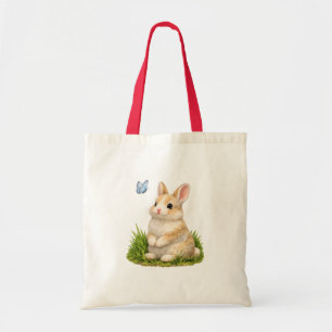 ​Cute Bunny Rabbit with Butterfly Nature Tote Bag