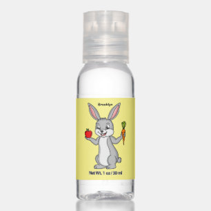 Cute bunny rabbit with vegetables cartoon hand sanitizer