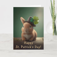 Cute Bunny Ready for St. Patrick's Day