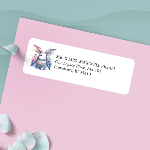 Cute Bunny Return Address Envelope Labels