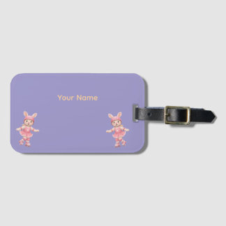 Cute Bunny School Name Label – Kids Back to School Luggage Tag