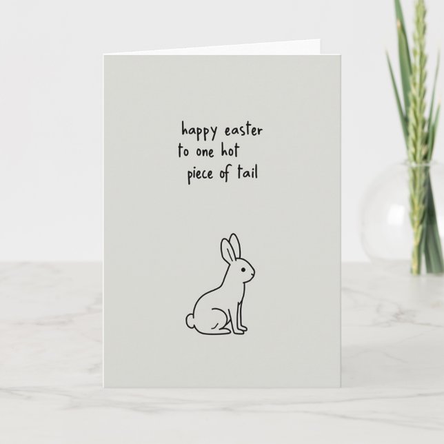 Cute Bunny Seasonal Greeting Card (Front)