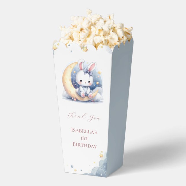cute bunny sitting on the moon  favor boxes (Popped)