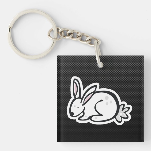 Cute Bunny; Sleek Keychain (Front)