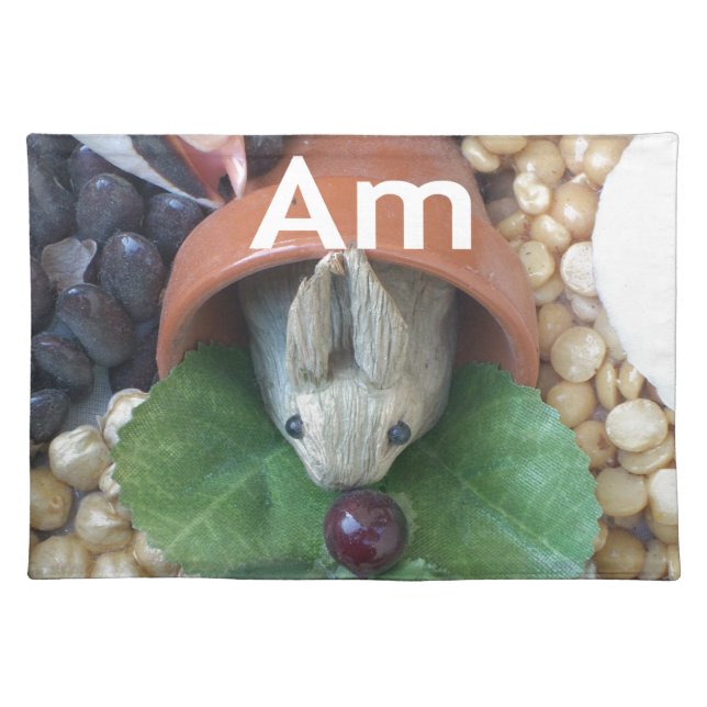 Cute Bunny Snacking Placemat (Front)