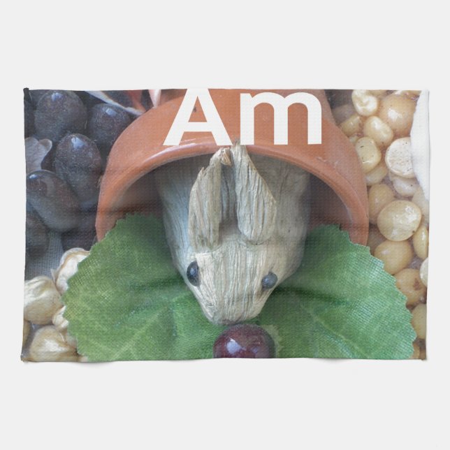 Cute Bunny Snacking Towel (Horizontal)