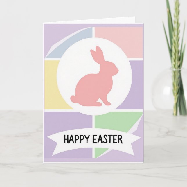 Cute Bunny Spring Season Card (Front)