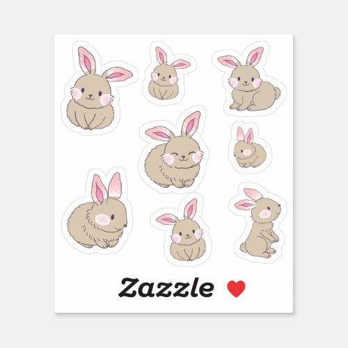 Cute Bunny Stickers