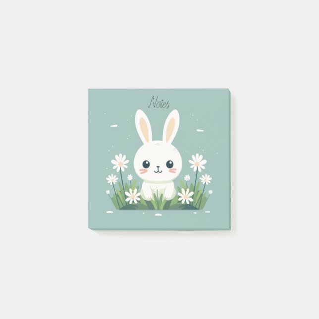 cute bunny sticky notes (Front)