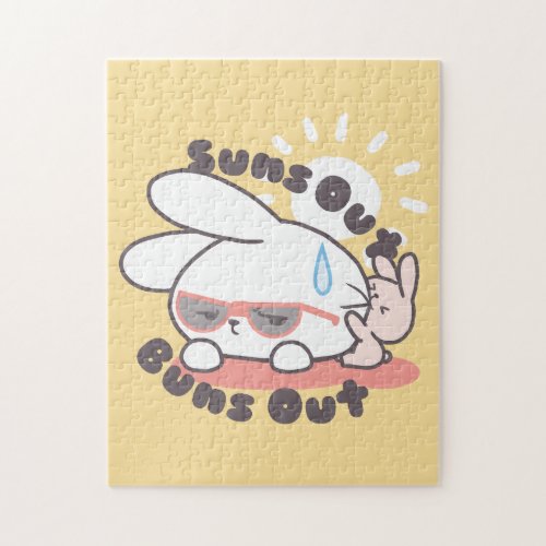 Cute Bunny Suns Out Buns Out Jigsaw Puzzle