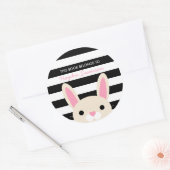 Cute Bunny | This Book Belongs To Classic Round Sticker (Envelope)