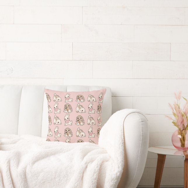 Cute bunny throw pillow (Couch)