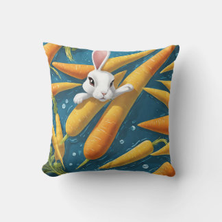 Cute bunny throw pillow