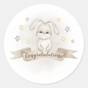cute bunny unisex bunny stickers congratulations