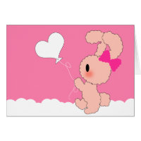 Cute Bunny Valentines Card