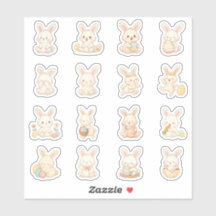 Cute Bunny Vinyl Stickers | Kawaii Rabbits