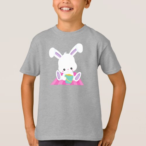 Cute Bunny White Bunny Baby Bunny Beach Bucket T_Shirt