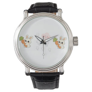 Cute Bunny with Carrot Coffee Mug Adorable Rabbi Watch