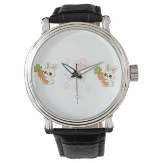 Cute Bunny with Carrot Coffee Mug | Adorable Rabbi Watch