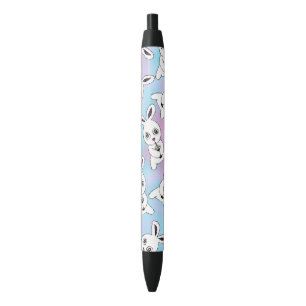 Cute Bunny with Coffee Frappe on Pink Blue Haze Pen