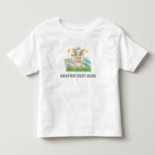 Cute bunny with custom text toddler t-shirt