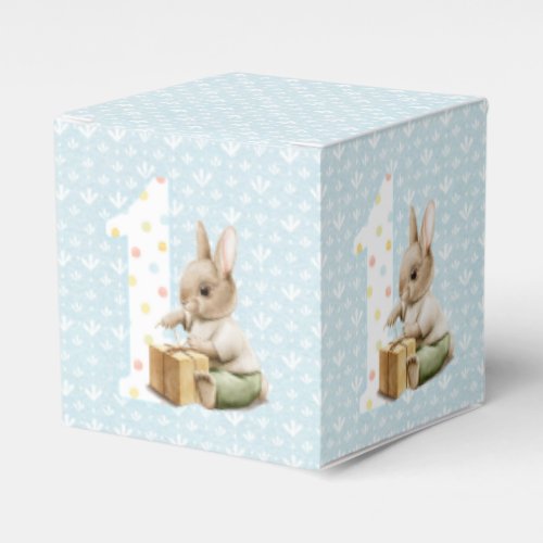 Cute Bunnys First Birthday  Favor Boxes