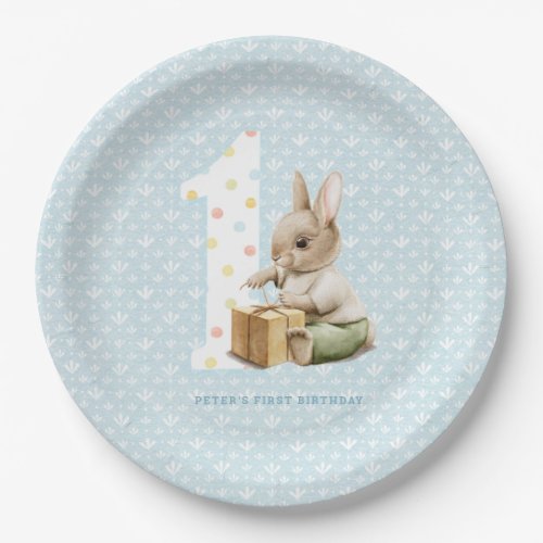 Cute Bunnys First Birthday  Paper Plates