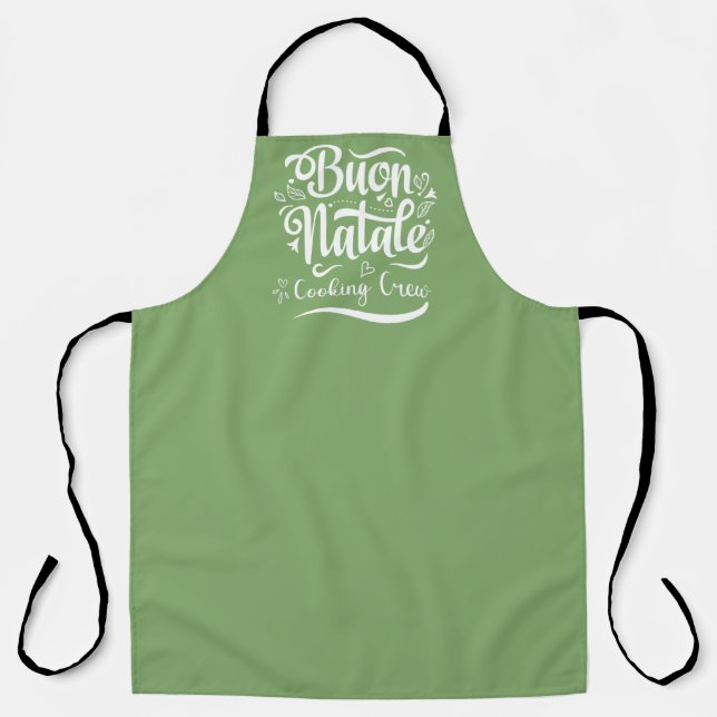 Cute Buon Natale Cooking Crew  Apron (Front)