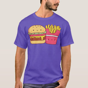 Cute Burger and French Fries Food T-Shirt