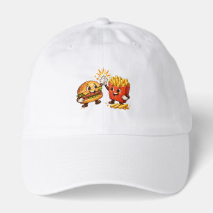 Cute Burger and Fries High Five Kawaii Art Hat