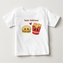Cute Burger & Fries Best Friends Baby T-Shirt