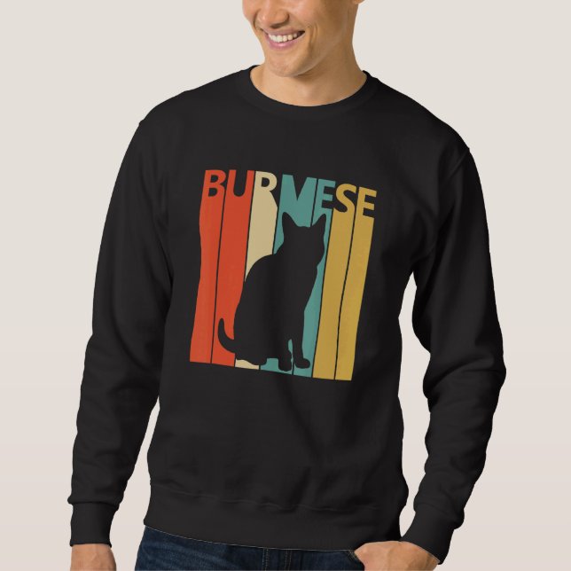 Cute Burmese Cat Sweatshirt (Front)