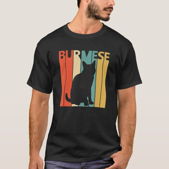 Cute Burmese Cat T-Shirt (Front)