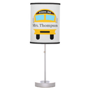 Cute Bus Driver add name Table Lamp