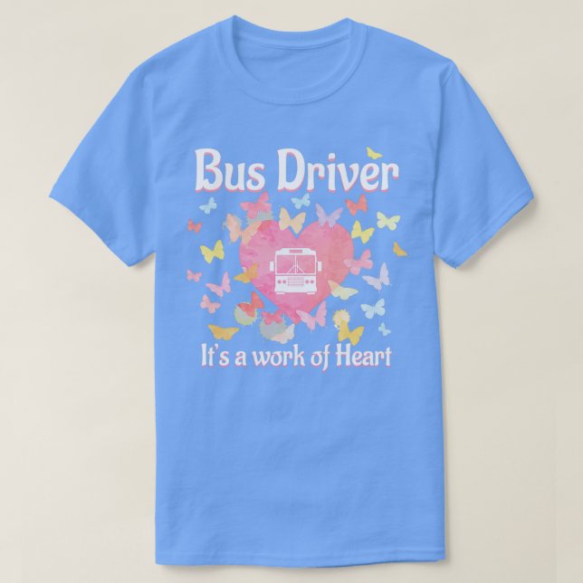 Cute Bus Driver Pillow T-Shirt (Design Front)