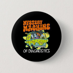 Cute Bus Lab Week 2025 Retro Mystery Machine Of Di Button
