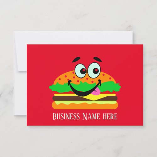 cute business burger restaurant add information 
