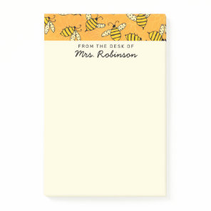 Cute Busy Bees Teacher From the Desk of 4x6 Post-it Notes
